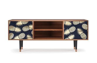 StoryZ Mueble de TV azul y amarillo 2 puertas L 170 cm