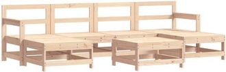 vidaXL 7 Piece Garden Lounge Set Solid Wood Pine vidaXL