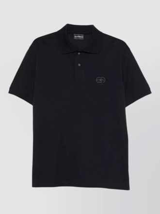 Emporio Armani cotton polo shirt logo detail short sleeves