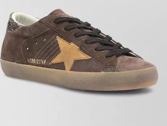Golden Goose superstar suede sneakers star glitter heel