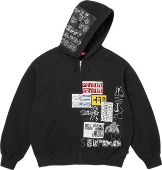 SUPREME 176 zip-up hoodie - Zwart