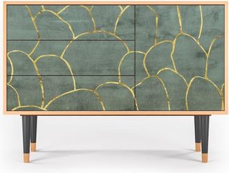 StoryZ Aparador azul-verde 3 cajones y 1 puerta L 115 cm