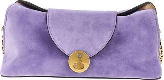 Versace Suede leather Vivian clutch Woman One Size