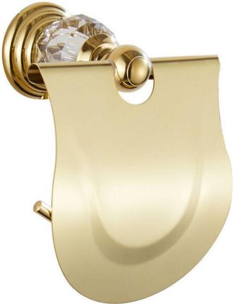 OEM Porte Rouleau Papier Toilette - Aleaci&oacute;n De Zinc Dorado - Montaje En Pared Con Tapadera Y Dispensador - 1 Unidad