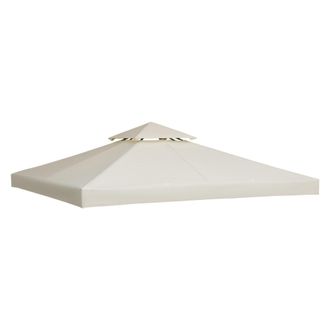OUTSUNNY Techo De Reemplazo 3x3m Para Estructura De Carpa Pabell&oacute;n Cenador Crema