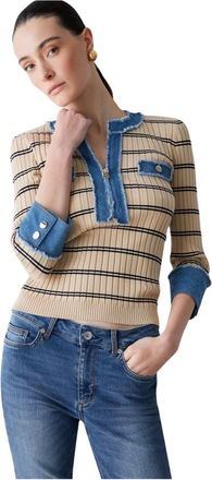 Liu Jo Dames, Truien, Beige, Maat: S