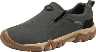 Generic Mens Breathable Soft Suede Plain Casual Mountaineering Leisure Sports Shoes Sneaker Storage for Men Size 13 (Grey, 7.5)