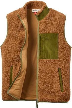 Passenger Trekker Recycled Deep Pile Sherpa Vest Fleecegilet f&uuml;r Herren | braun