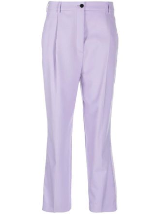 Karl Lagerfeld cropped high-waisted trousers - Purple