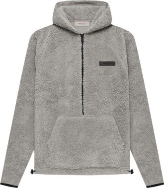 Fear of God SS22 Mens Polar Fleece Half Zip Hoodle Dark Oatmeal FOG-SS22-459
