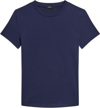 Theory Tiny Apex Organic Pima Cotton T-Shirt in Sapphire Navy at Nordstrom, Size Xx-Large
