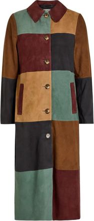 Rixo Cappotto Milly con design patchwork - Marrone