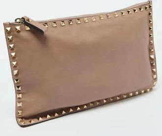 Valentino Pre-owned Leather clutches - Dames - Vintage Clutch - Beige - ONE Size - Vintage