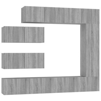 Berkfield Home 7 Piece TV Cabinet Set Grey Sonoma Engineered Wood