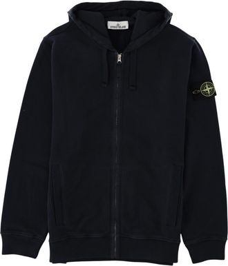 Stone Island Navy Blue Zip Up Hoodie