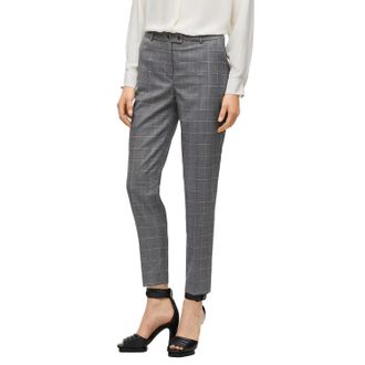HUGO BOSS Dames/Dames geruite rechte broek (Grijs)
