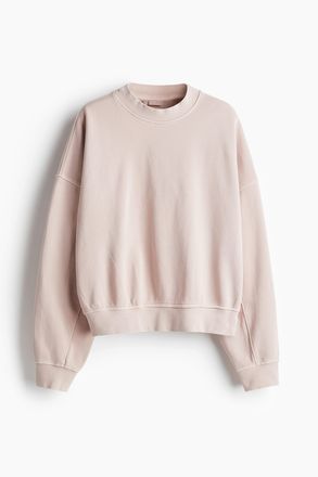 H&M Sweatshirt im Washed-Look - Puderrosa