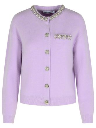 Self Portrait Crystal Lilac Viscose Blend Sweater