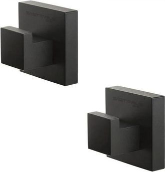 OEM Ganchos Para Toallas 32s1-b Negros, Juego De 2 Piezas, Ganchos Negros Para Ba&ntilde;o Y Cocina, Perchero De Ba&ntilde;o, Gancho Para Toallas De Cocina