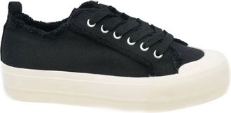 Corkys Footwear Womens Could Care Less Canvas Sneakers In Black