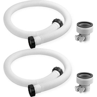 OEM Manguera De Succi&oacute;n Para Piscina De 1,5 - 1,5 M De Longitud - Material Pe Y Eva - Paquete De 2 Mangueras Con Adaptadores Tipo B
