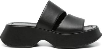 Vic Mati&eacute; Open Back Heels - Dames - Sandalen - Zwart - 36 EU - Leer - Schoenen