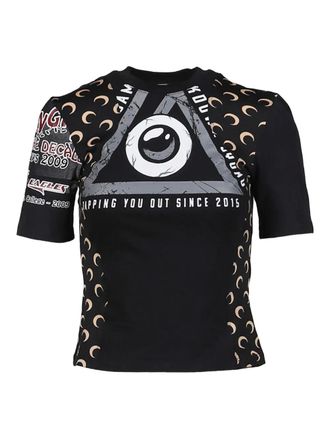 Marine Serre printed T-shirt - Black