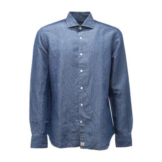 Sonrisa Camicia Silvery Linnen Shirt - Heren - Spijkeroverhemden - Blauw - XL - Linnen - Overhemden