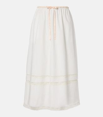 Poss&eacute; Gonna midi Alma con pizzo