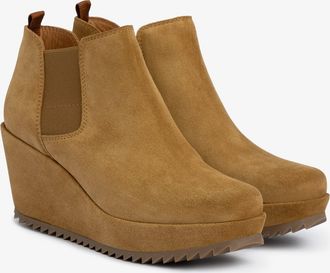 Pedro Garcia Wedge bootie in brown suede| Autumm - Winter 25 | PEDRO GARCIA