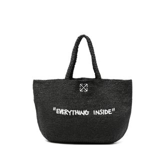 Off-white Jitney Woven-design Tote Bag