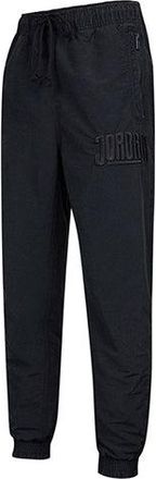 Nike Jordan Mens Air Jordan Logo Pocket Zipper Lacing Athleisure Casual Sports Long Pants/Trousers Black DA7242-010