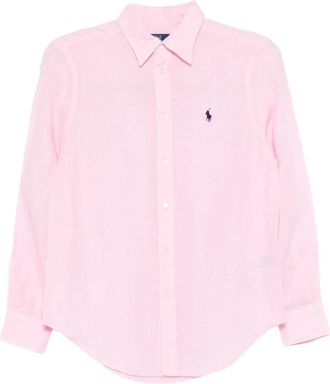 Polo Ralph Lauren Linnen top met lange mouwen - Roze