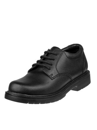 Josmo Mens Casual Classic Uniform Work Oxfords Leather Shoes (Adult), Black, 10.5