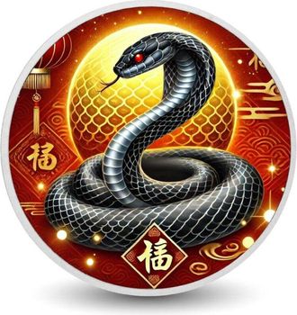 OEM Moneda De Plata De 1 Oz A&ntilde;o De La Serpiente - Elegancia Y Fortuna
