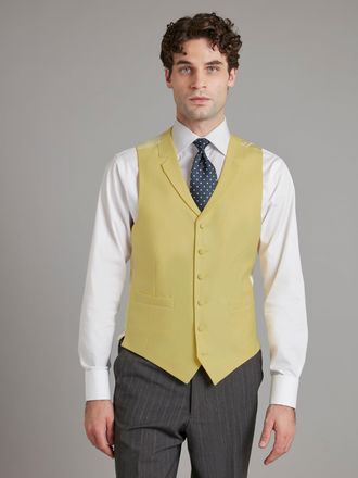 Oliver Brown Single Breasted Wool Waistcoat - Yellow