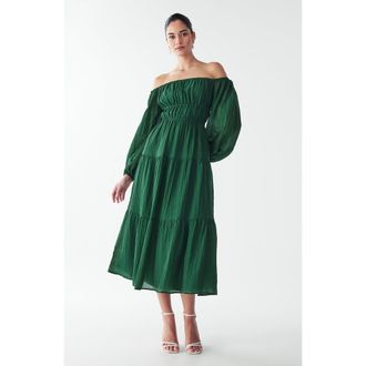 Willa Burnese Midi Dress in Emerald at Nordstrom, Size 4