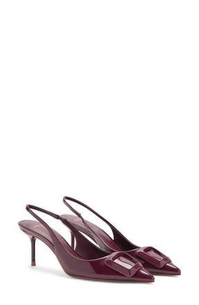 Mango Slingback Pointed Toe Pump in Burgundy at Nordstrom, Size 8.5Us