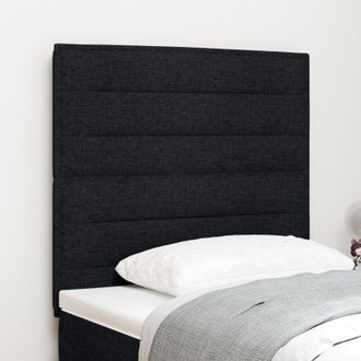 vidaXL LED Headboard with LED Strip Lights Black 90 cm Polyester vidaXL