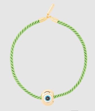 Timeless Pearly Collier OEil Satin Vert