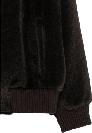 Isaia Faux Fur Bomber Jacket - Brown