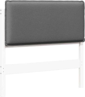 vidaXL Cabecero Tapizado Y Gris Claro 75 Cm Madera De Pino Macizo Vidaxl