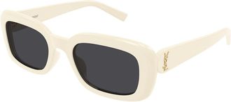 Saint Laurent SL M130 007 Womens Sunglasses White Size 53 - Free RX Lenses - Free RX Lenses