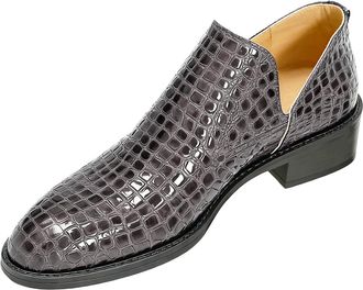 Generic Ankle Boots For Women Uk Fashion Side Zip Elegant Short Boots Biker Booties Casual Leather Booties Business Office Work School Walking Shoes(E-Gray,11