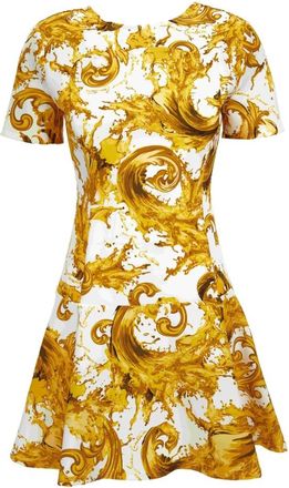 Versace Jeans Couture Short Dress - Dames - Korte kleedjes - Wit - XS - Polyester - Kleedjes