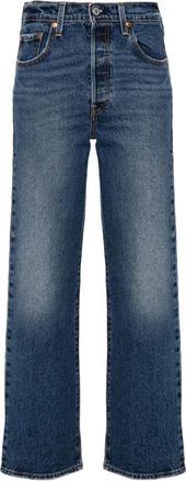 Levi's Ribcage Straight Ankle - Dames - Regular Fit Jeans - Blauw - W27 L29 - Jeans