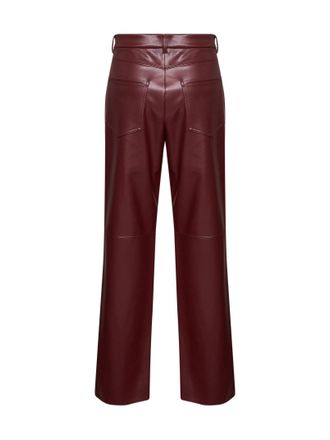 Max Mara Coated Jersey Trousers - Burgundy