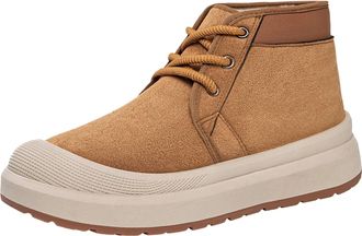 Generic Womens Ankle Boots Memory Foam Snow Boots Non-Slip Lace-up Winter Boots Breathable Arch Support Walking Shoes (Brown, 7.5)