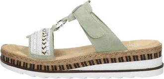 Rieker Open Teen - Dames - Sleehakken - Groen - 41 EU - Schoenen
