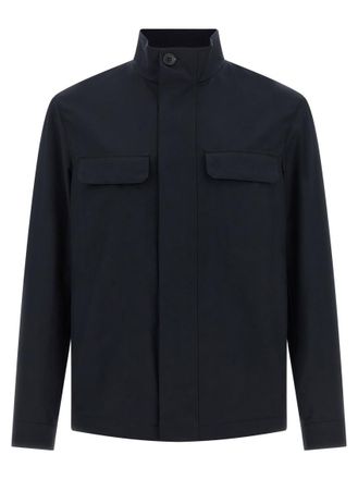Ermenegildo Zegna Blue Solid Jacket